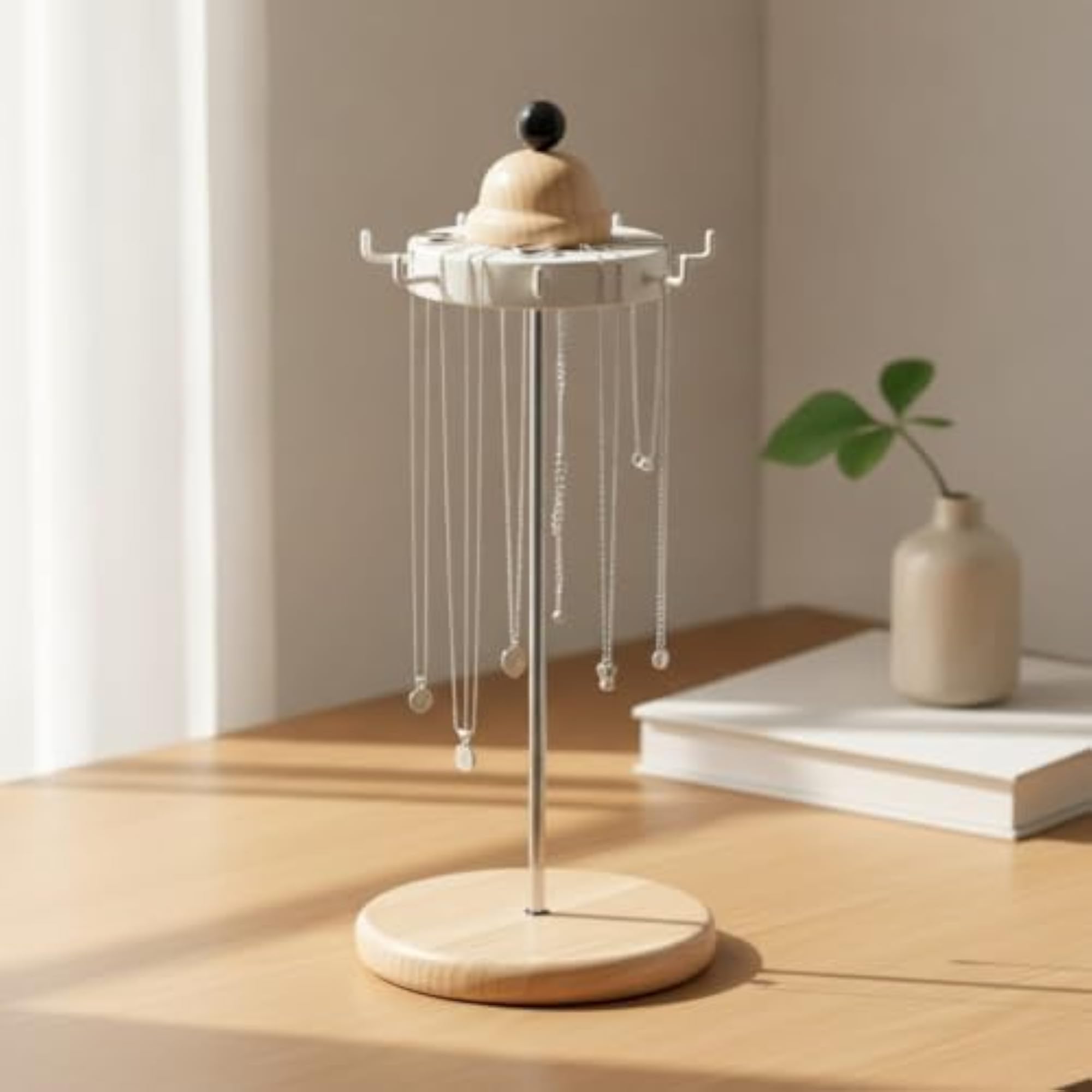Minimalist Necklace Holder with Hooks